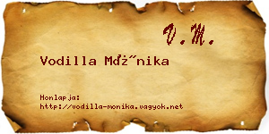 Vodilla Mónika névjegykártya